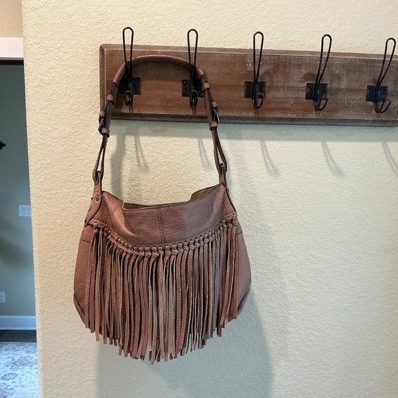 OrYANY Josie Leather Fringe Blush Adjustable Strap Handbag (2 of 2) - Picture 1 of 7